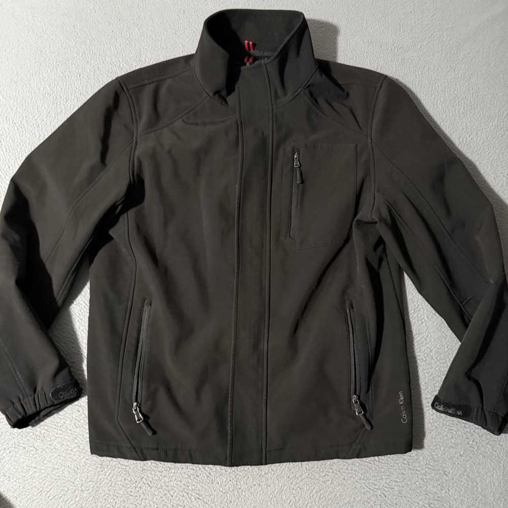 Calvin Klein Soft Shell Water Resistant Wind Protection Jacket Black‎ Medium